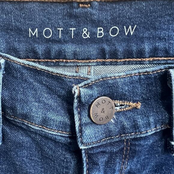 Mott and Bow Mom Jeans Womens Sz 27 x28 High Rise Stretch Denim Medium Wash Blue - Picture 3 of 5